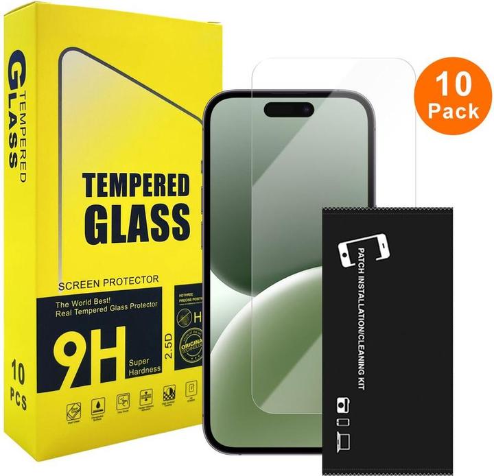 Actual product image SIGN 10-pack screen protector in tempered glass for iPhone 17 Pro, Bulk (10 pcs., Apple iPhone 17 Pro)