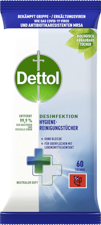 Dettol Lingettes de nettoyage désinfectantes
