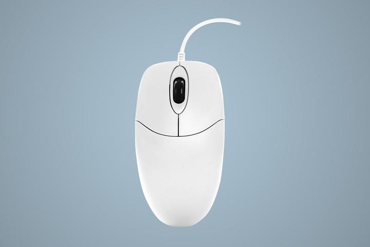 Actual product image Active Key Mouse AK-PMJ1OW-UV-W IP68 Washable White (Cable)