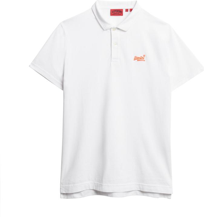 Superdry Essential Jersey-Polohemd mit neonfarbenem Logo (XL)