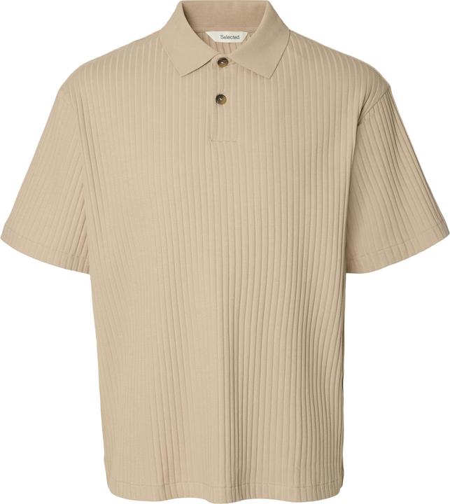 Produktbild Selected Geripptes Relaxed Fit Poloshirt (L)