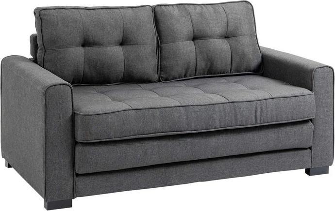 Swisshandel24 Schlafsofa Klappsofa 2-Sitzer Stoffsofa Bettsofa Sofa mit Schlaffunktion Sofagarnitur Leinen-Touch G (Canapé-lit)