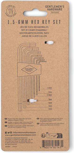 Produktbild Gentlemen's Hardware Hex Key Set