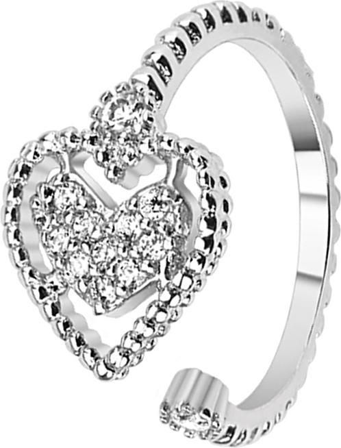 Produktbild Star Piercing Ring silber mit Herz in Herz (50)