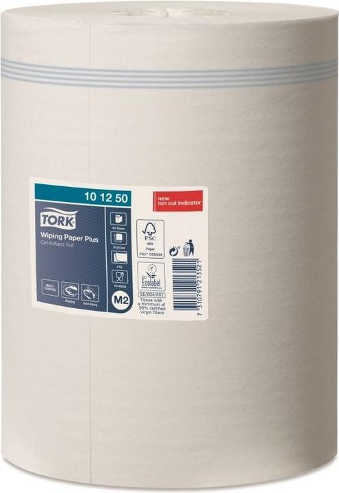 Actual product image Tork Håndklaederulle Plus M2 2-lag 160 m uden Hylse Hvid,6 rl/krt (6x)