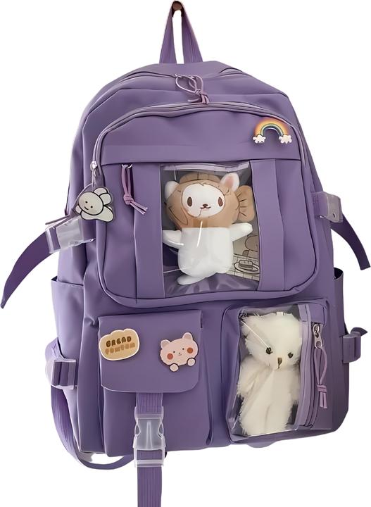 Actual product image A Little Lovely Company Children's rucksack with soft toy, purple
