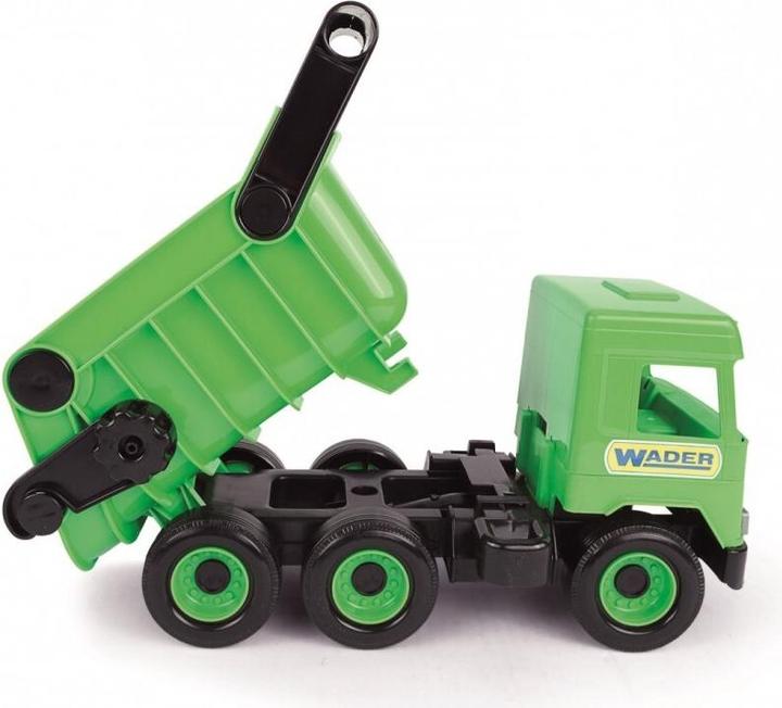 Actual product image Wader Green middle truck dump truck in a cardboard box
