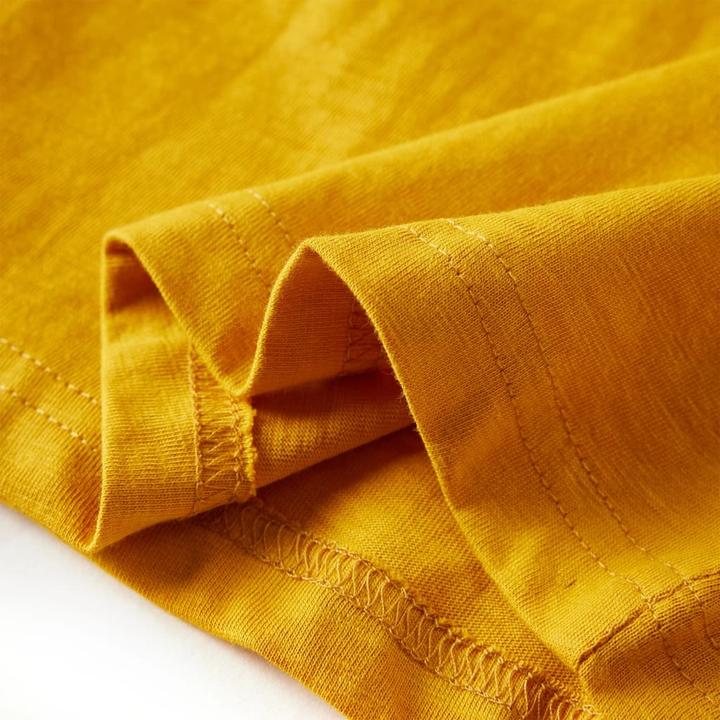 Immagine prodotto vidaXL Camicia da bambino a maniche lunghe ocra 92,Materiale: 100 % cotone,Colore (92)