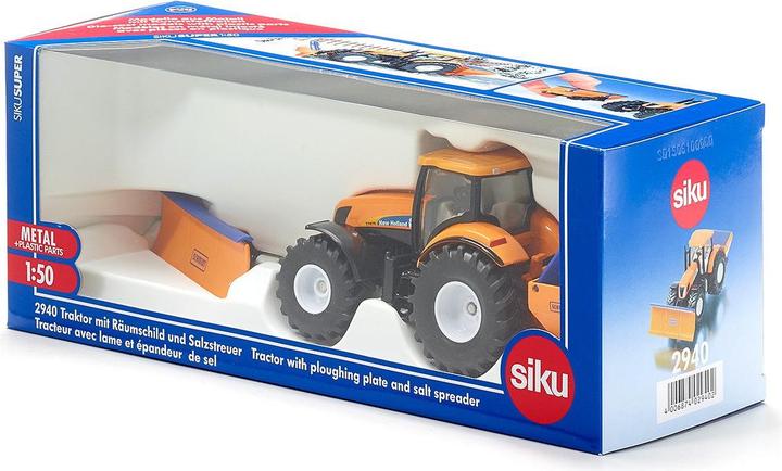 Actual product image Siku Tractor with clearing blade and spreader