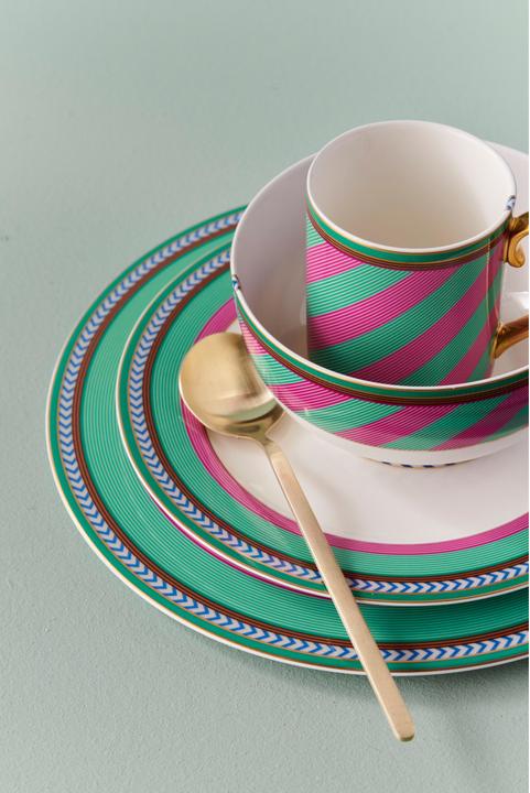 Produktbild PIP Studio Chique Stripes Speiseteller pink-green 28cm (1 x)