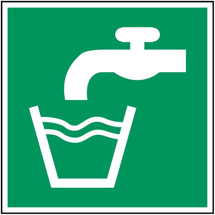Image du produit Brady Plaque de sécurité ISO - eau potable