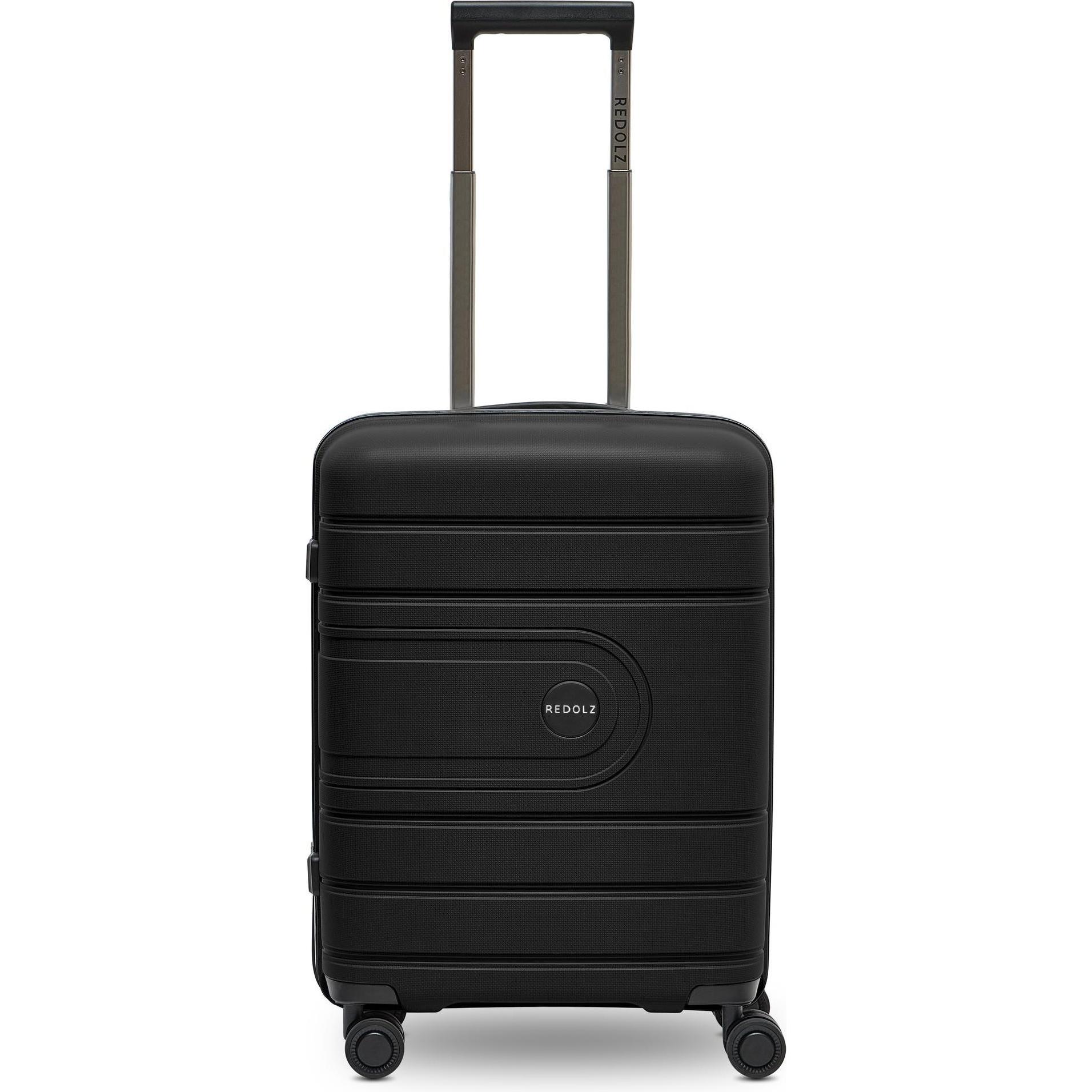 Redolz, Koffer, Essentials 11 CABIN 4 Rollen Kabinentrolley 55 cm, Schwarz, (39 l, Handgepäck (bis 50l))