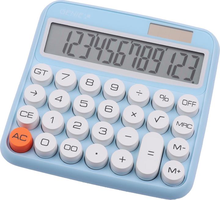 Produktbild Genie Tischrechner 612B blau (Batterien, Solarzellen)