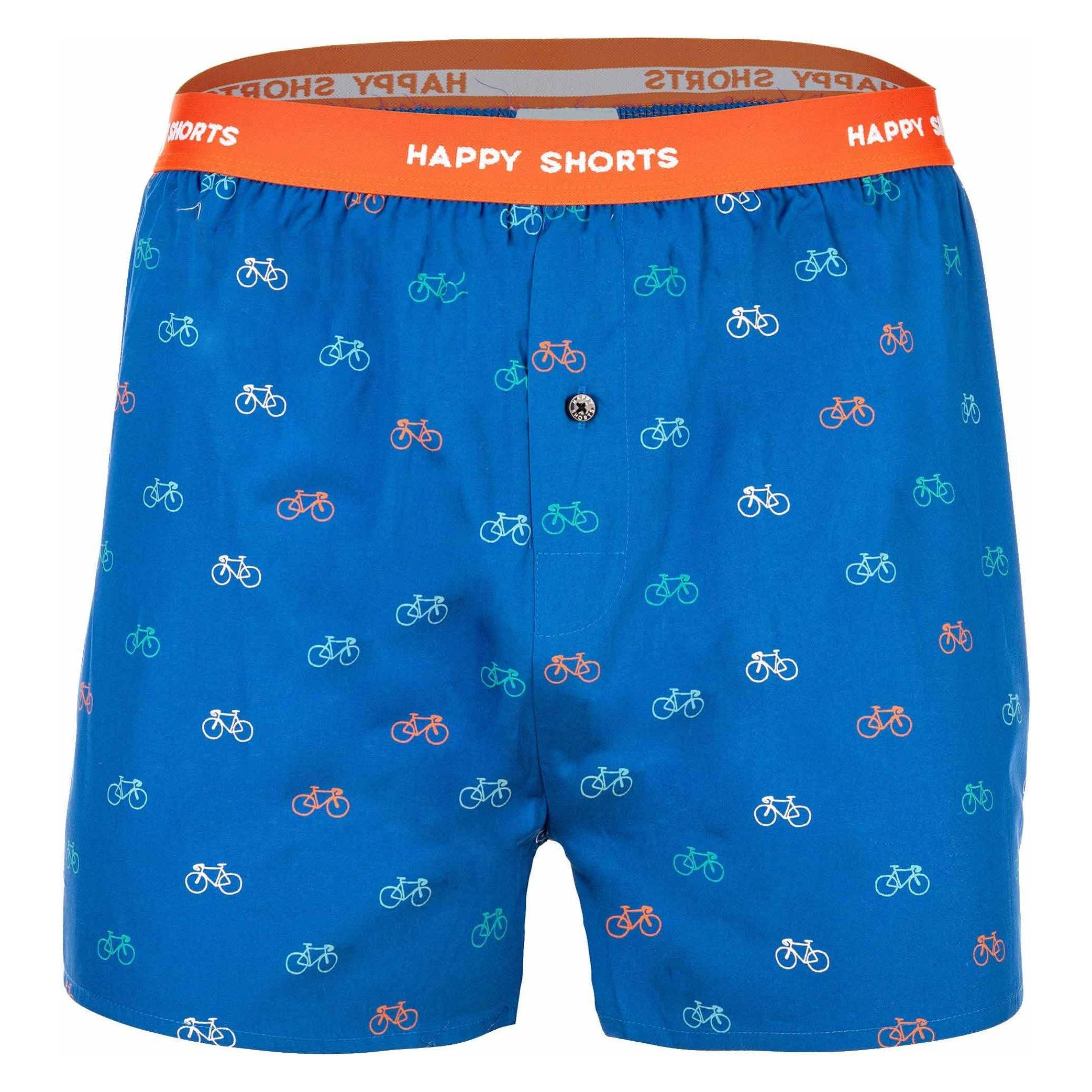 Happy Shorts, Herren, Unterhosen, Web-Boxershorts Casual Bequem Sitzend, Mehrfarbig, (L, Einzelpack)