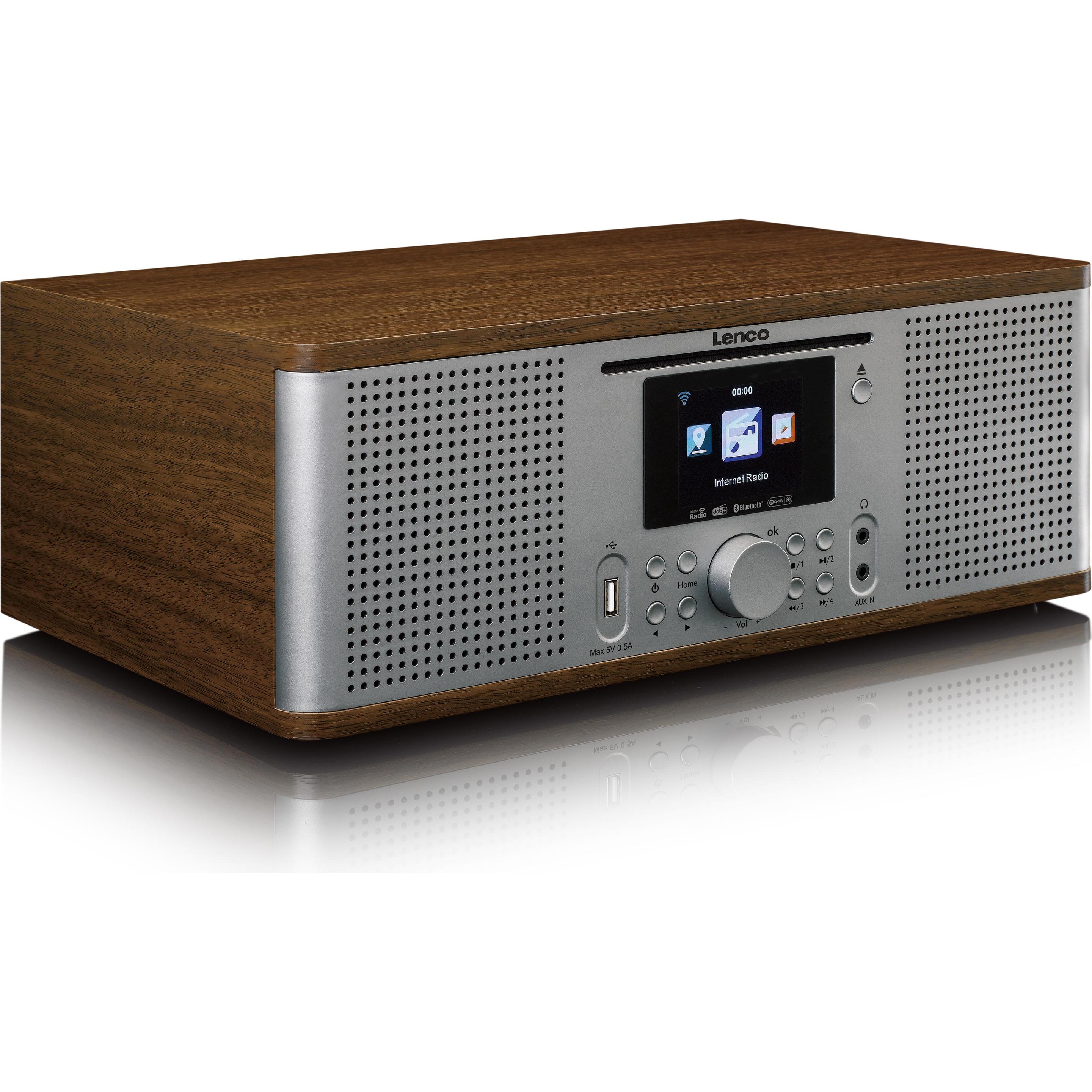 Thumbnail - Lenco DIR-270 (FM, DAB+, Internetradio, Bluetooth), Radio, Silber, Braun