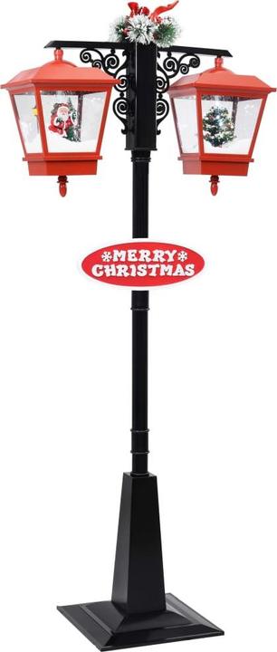 vidaXL Weihnachts-Strassenlampe Mit Weihnachtsmann 81 X 40 X Pvc Rot