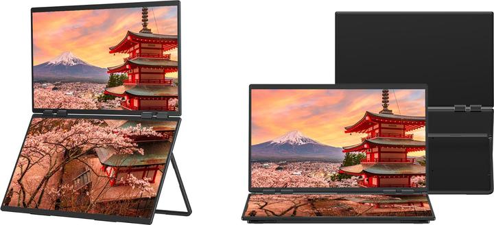 Immagine prodotto Japannext 60,5cm JN-DMD-IPS238F-C4 Dual-Monitor M-Touch FHD (1920 x 1080 pixel, 23.80")