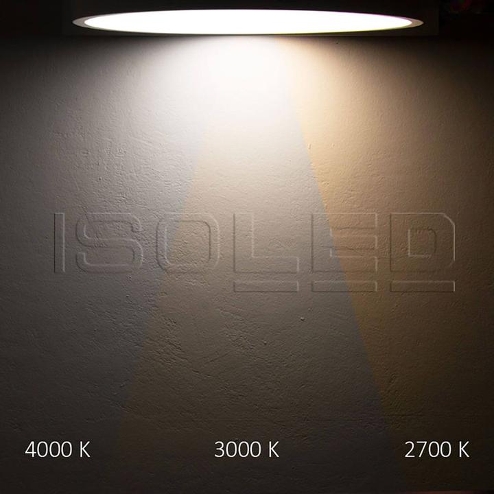 Produktbild Isoled LED Deckenleuchte PRO schwarz, 36W, rund, 500mm, ColorSwitch 2700/3000/4000K, dimmbar