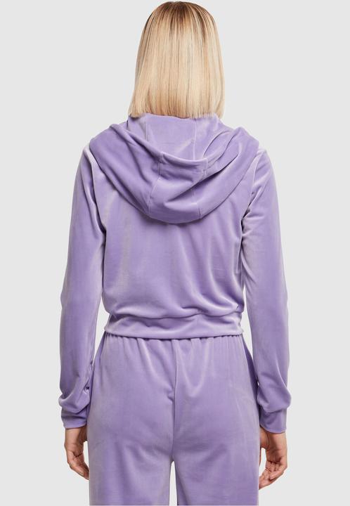 Produktbild Urban Classics Ladies Short Velvet Zip Hoody (XXL)