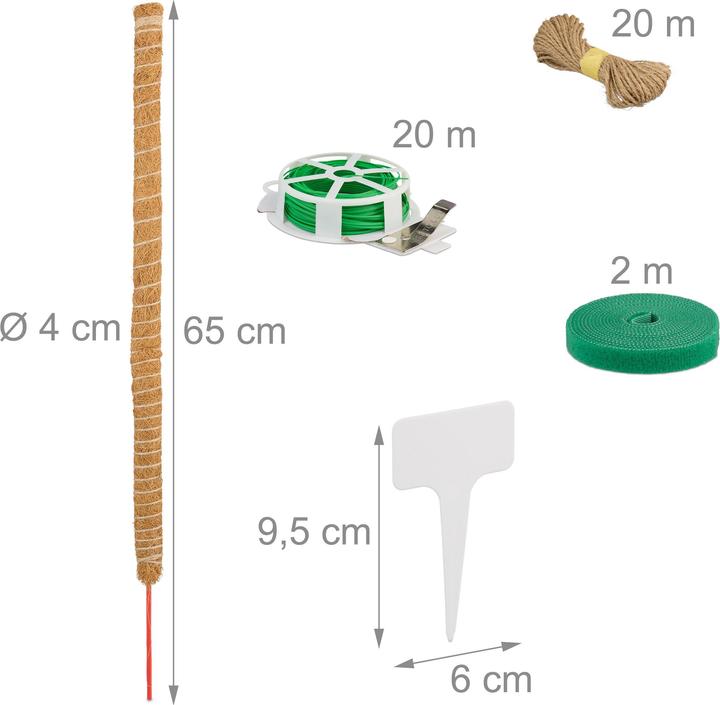 Immagine prodotto Relaxdays Bastoncini di cocco (4 cm, 4 cm)