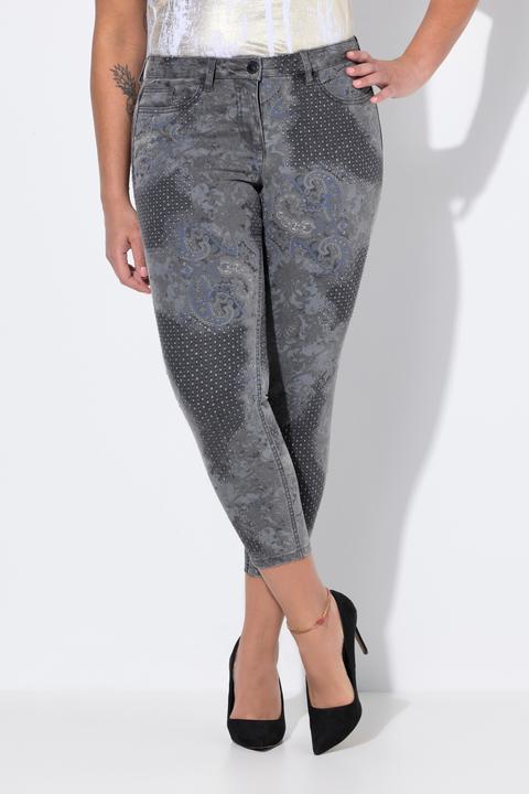 Produktbild Miamoda Skinny-Jeans, Slim Fit, Print mit Ziersteinchen (44)
