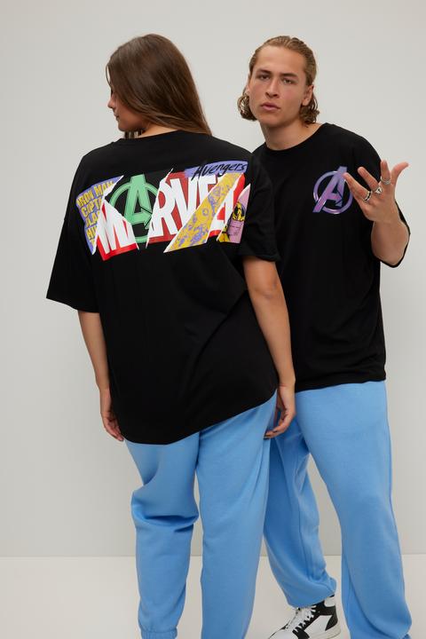 Immagine prodotto Studio Untold T-shirt dal taglio oversize con stampa Marvel, scollo a girocollo e mezze maniche (L)