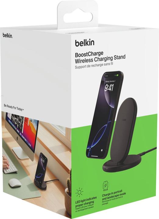 Actual product image Belkin BoostCharge 15W Ladestand kabellos, ohne Netzt. WIB006hqBK (9 W)