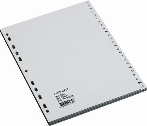 Image du produit Bantex Intercalaire plastique A4 grå 1-100