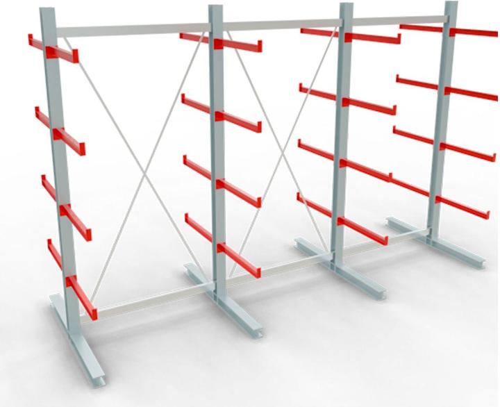 Image du produit Schulte Lagertechnik K 6000 Rayonnage de base à bras portants 4 montants - 2 côtés