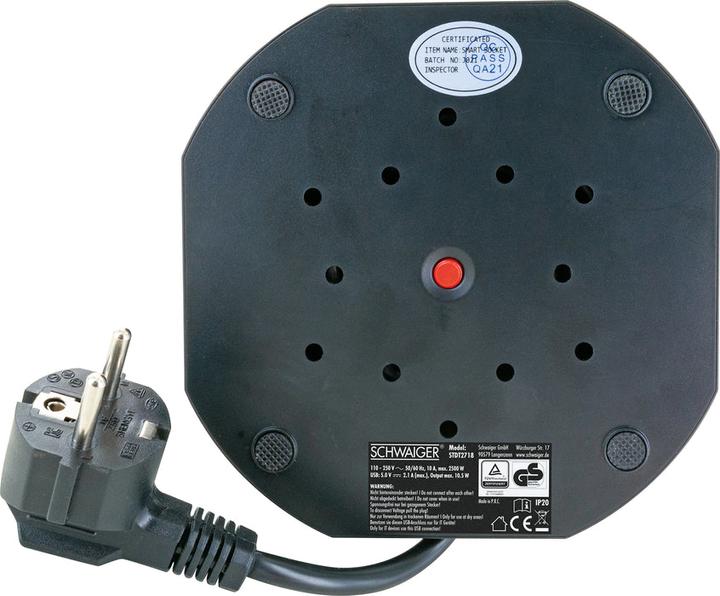 Produktbild Schwaiger Steckdosentower 7xSchuko+2x USB (7 x, CEE 7/3, USB-A, 1.80 m)