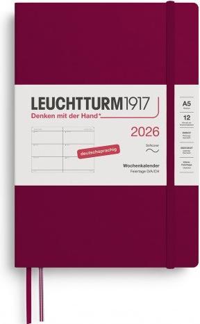 Produktbild Leuchtturm1917 Leuchtturm 1w/2s Medium Sc Portred (A5, 1 Woche / 2 Seiten)