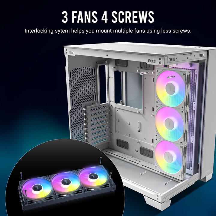 Produktbild Antec Verbinde 120 ARGB PWM Wit set van 3 (120 mm, 3x)