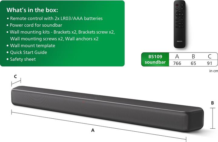 Image du produit Philips TAB5109/10 (120 W, 2.0 Canal)