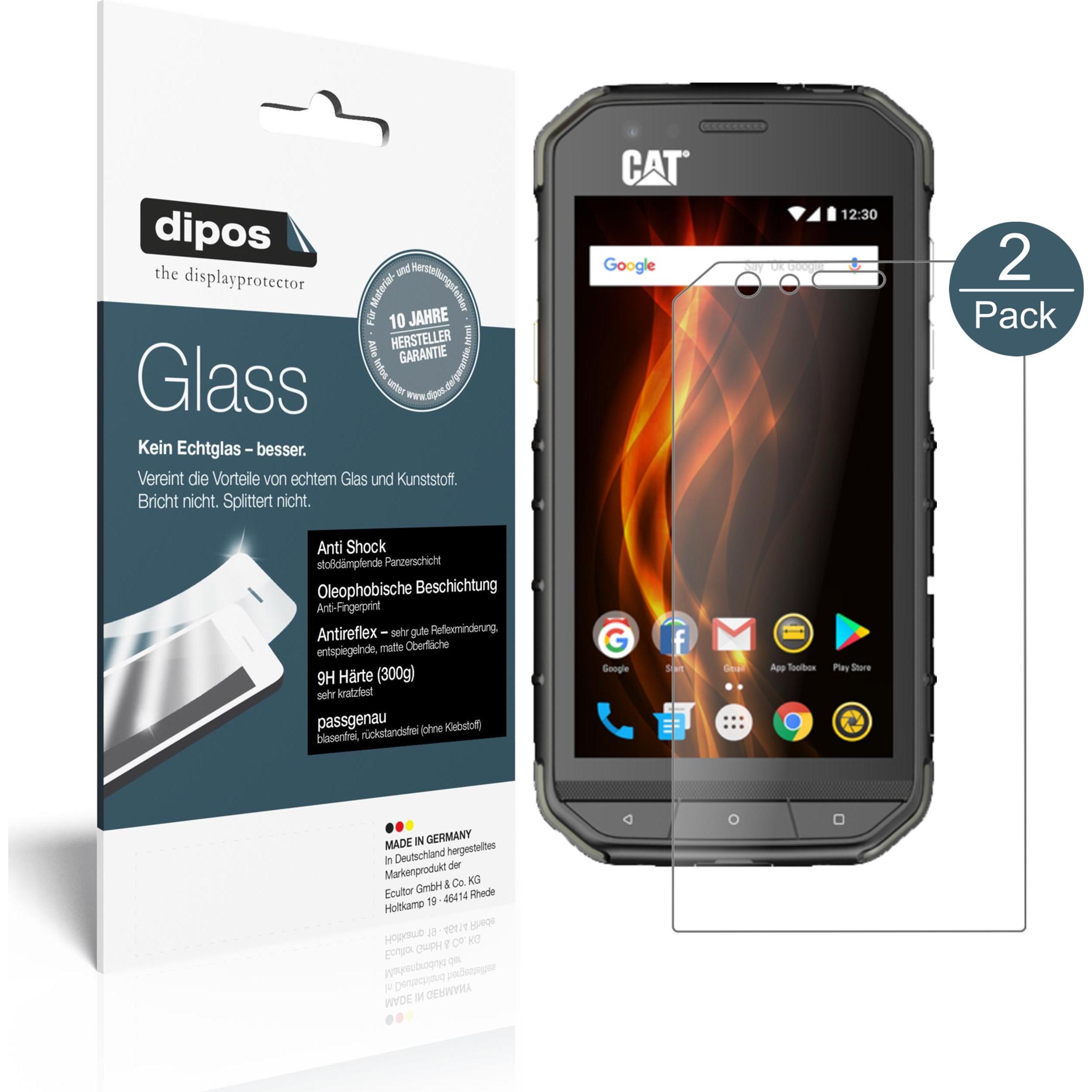 Dipos Displayschutz Anti-Shock (2 Stück, CAT S31), Smartphone Schutzfolie, Transparent