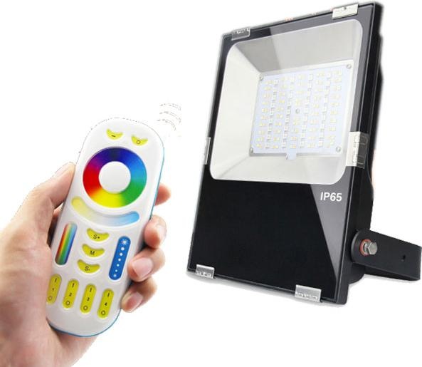 Produktbild Milight RGBW Funk Profi LED Flutlicht 100W IP65 mit Fernbedienung (9500 lm, IP65)