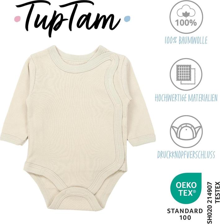 Produktbild TupTam Langarm Wickelbody - 5er Set (68)