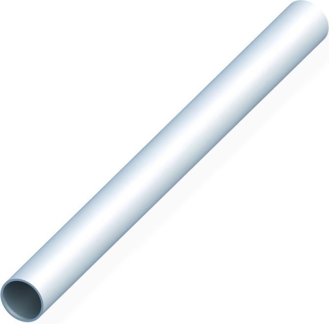 Abus Rundrohr,glatt, Ø25mm, L1000mm, S1,5mm, Aluminium silber eloxiert