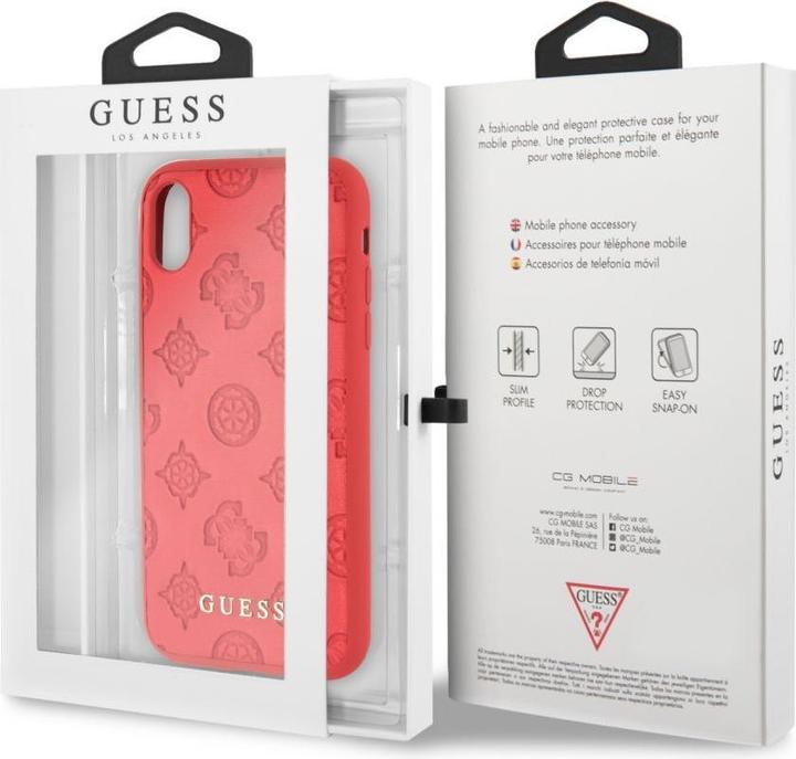 Image du produit Guess iPhone XR Debossed PU Leather Hard Case Peony (Apple iPhone XR)