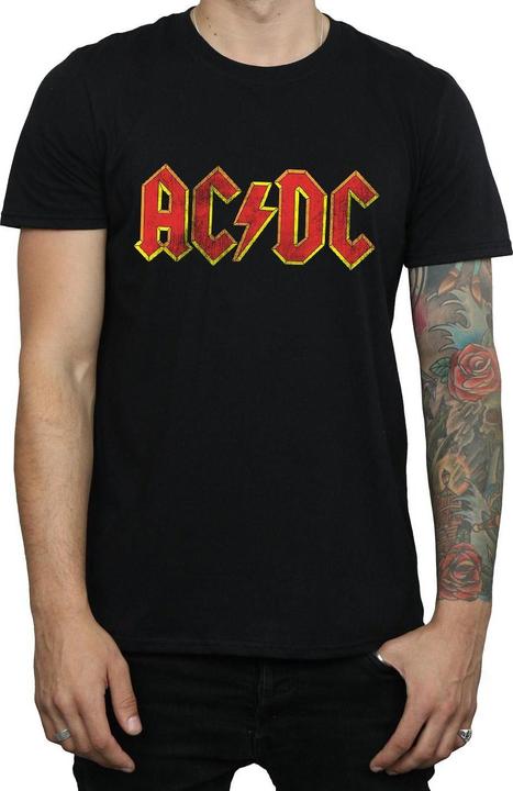 Immagine prodotto AC/DC Maglietta Logo Effetto Invecchiato Uomo (L)