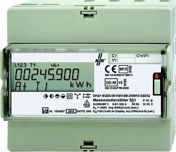 Actual product image NZR DIN rail meter