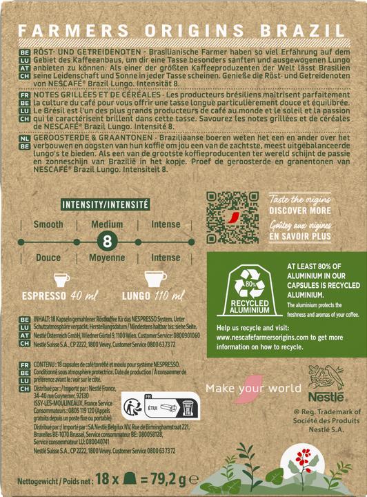 Immagine prodotto Nescafé Farmers Origin Brazil (18 x Porta.)