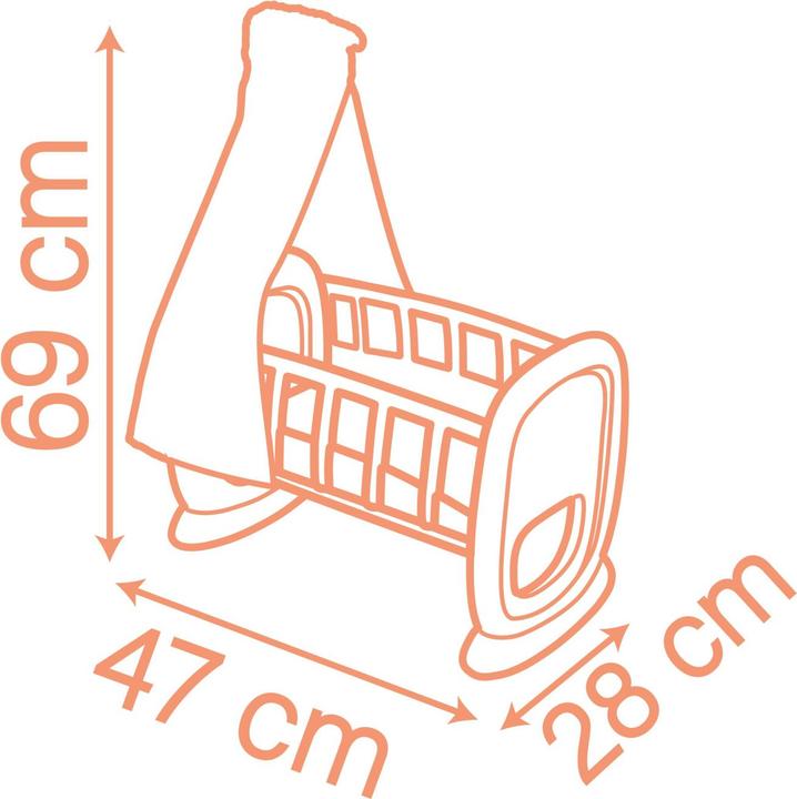 Actual product image Smoby Baby Nurse Puppenwiege mit Himmel