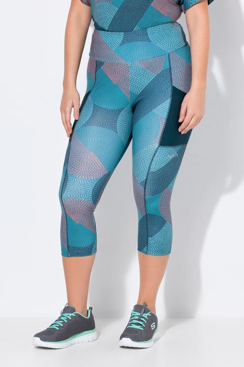 Immagine prodotto Ulla Popken Leggings sportivi ad asciugatura rapida con lunghezza a 3/4, tasca e materiale riciclato (50, 52)
