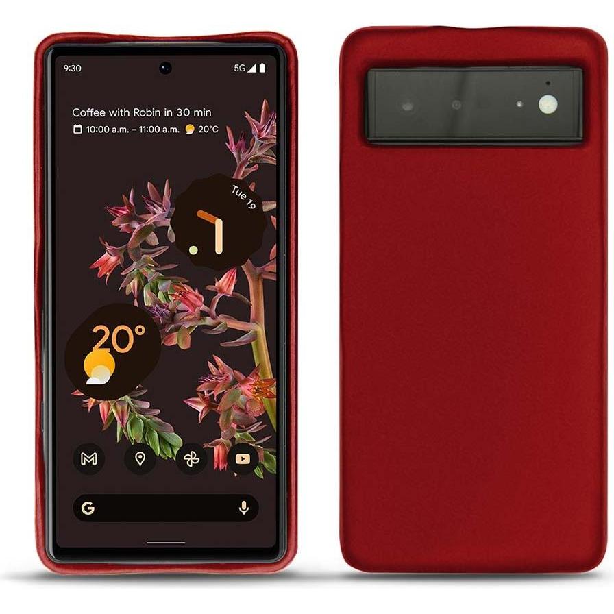 Noreve Lederschutzhülle (Google Pixel 6), Smartphone Hülle, Rot