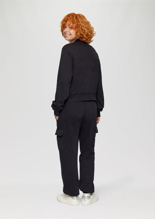Produktbild s.Oliver Sweatshirt Verkürzte Sweatshirt-Jacke mit Waschung (S)