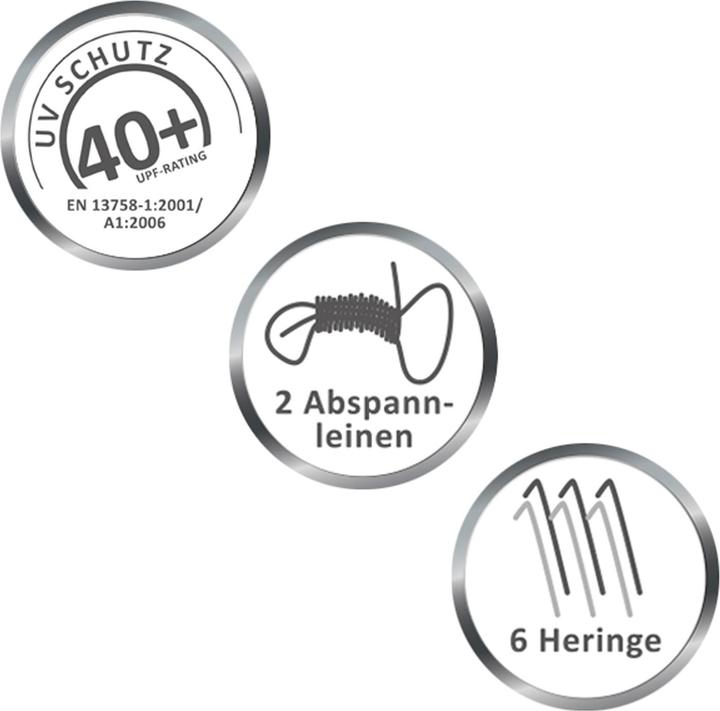 Produktbild Idena Strandmuschel blau (Strandzelt + Strandmuschel, 1.07 kg, 2 Personen)