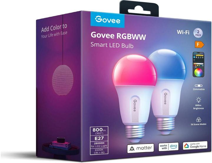 Produktbild Govee Leuchtmittel Smart (E27, 800 lm, 1x)