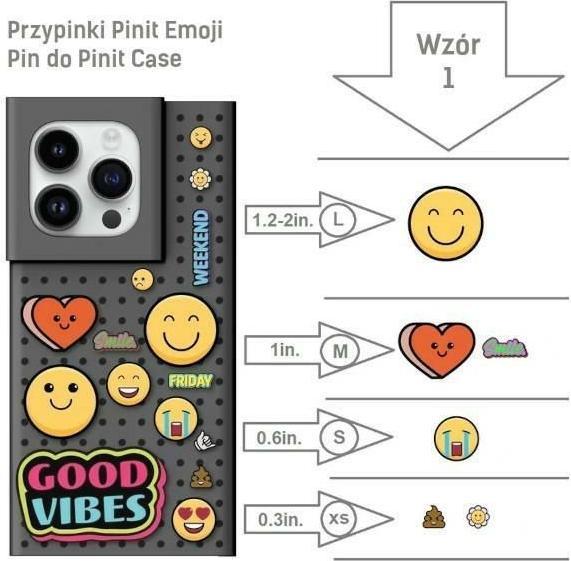 Actual product image - Przypinki Pinit Emoji Pin do Pinit Case Wzór 1