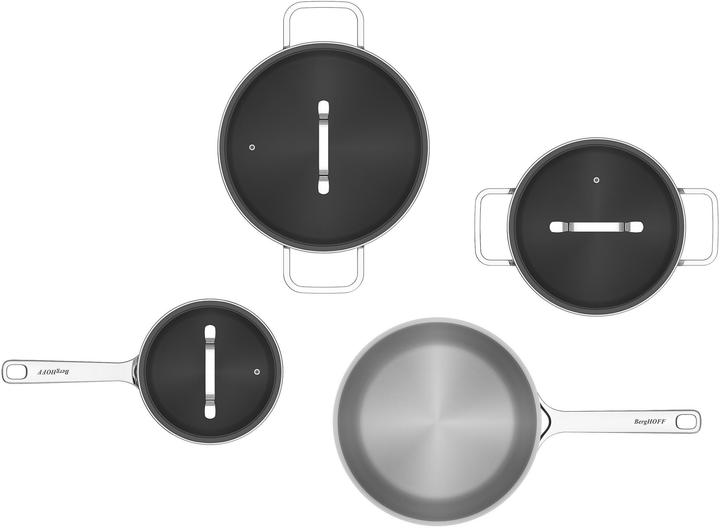 Immagine prodotto BergHoff Helix (24 cm, Padella per friggere, Pentola, Set di pentole e padelle da cucina, Acciaio inossidabile)