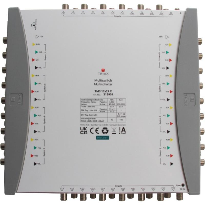 Triax, Zubehör Elektroinstallation, Kaskadenmultischalter TMS 17x24 C